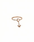 Eternal Love Dangle Heart Ring – 925 Sterling Silver