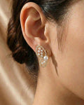 Graceful Butterfly Pearl Stud Earrings – 925 Sterling Silver