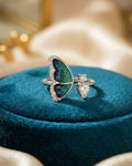 Iridescent Butterfly Dream Wrap Ring – 925 Sterling Silver