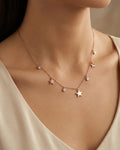 Celestial Stardust Station Necklace – 925 Sterling Silver