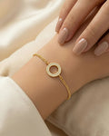 Ethereal Halo Curb Chain Bracelet – 925 Sterling Silver