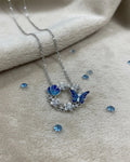 Enchanted Butterfly Garden Wreath Necklace – 925 Sterling Silver
