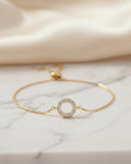 Ethereal Halo Curb Chain Bracelet – 925 Sterling Silver