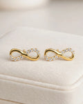 Eternal Infinity Pave Stud Earrings – 925 Sterling Silver